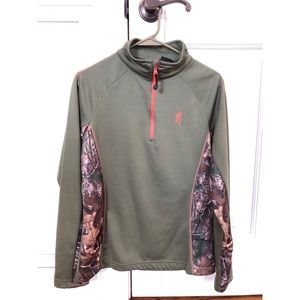 Women Browning Camo Pullover L